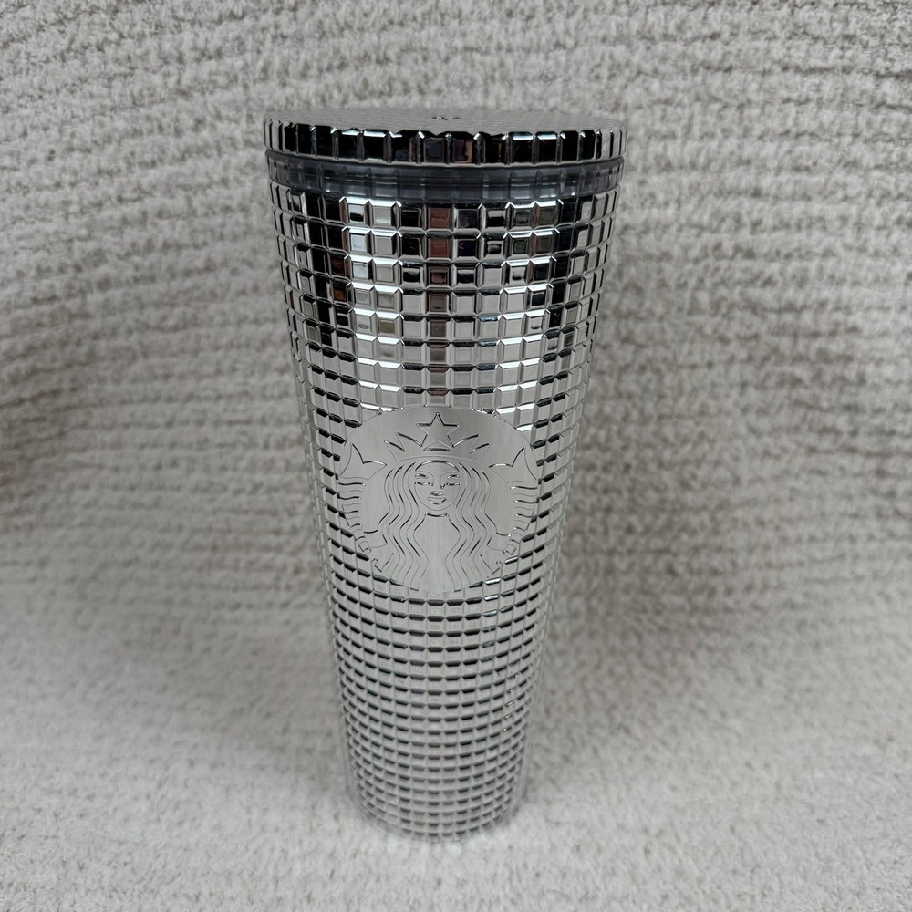 Starbucks Silver Black Ombre Tumbler 24 oz Cold Cupsâ Limited Edition NO STRAW